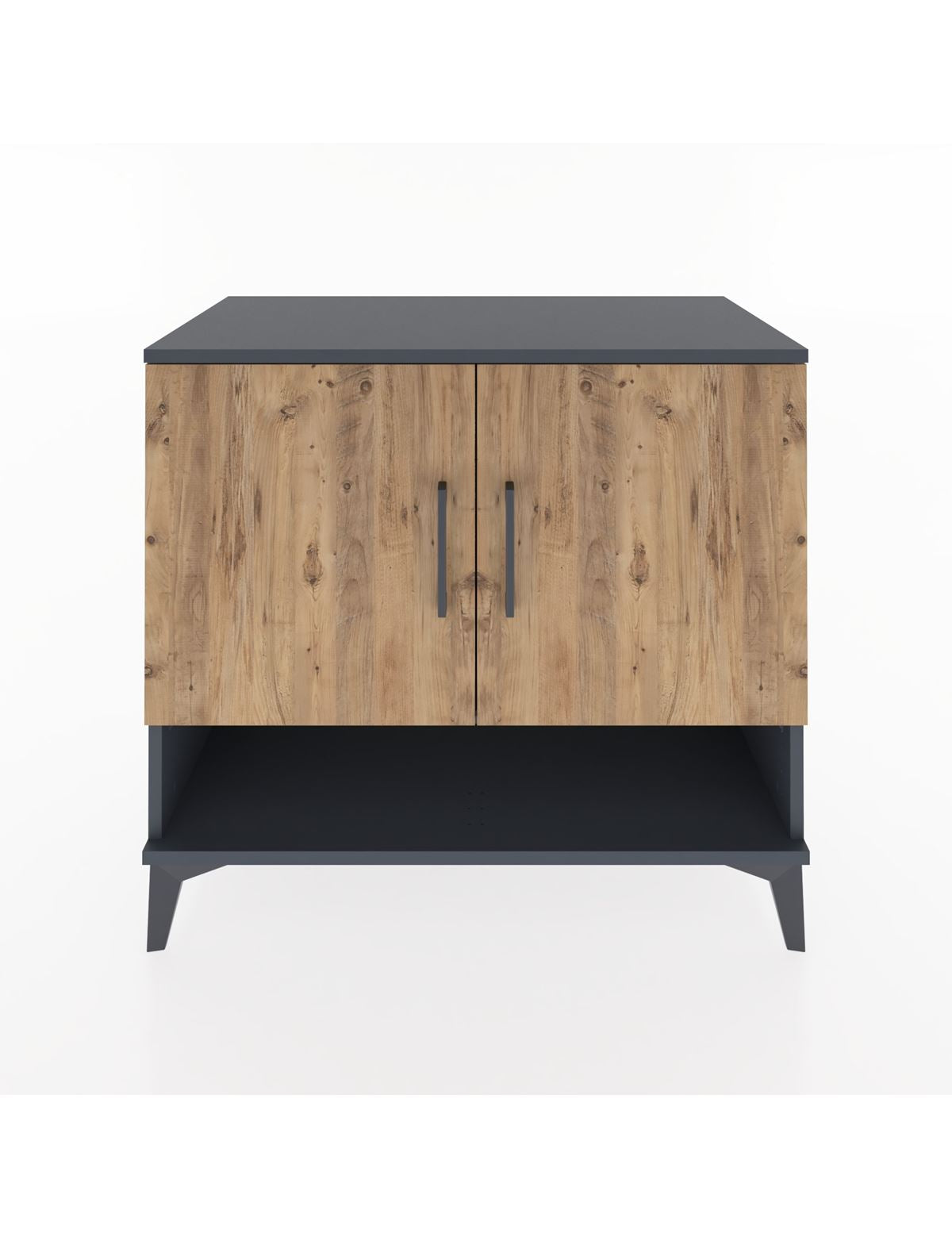 Hyperion Şifonyer Tek Raflı 2 Kapaklı 88x44x80 Antrasit-Çam