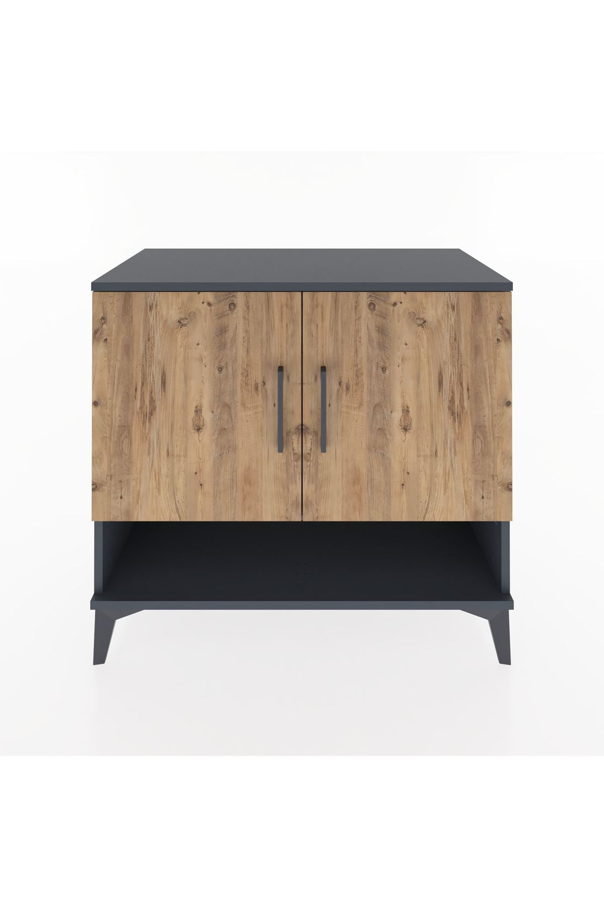 Hyperion Şifonyer Tek Raflı 2 Kapaklı 88x44x80 Antrasit-Çam