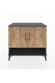 Hyperion Şifonyer Tek Raflı 2 Kapaklı 88x44x80 Antrasit-Çam