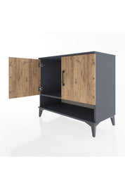 Hyperion Şifonyer Tek Raflı 2 Kapaklı 88x44x80 Antrasit-Çam