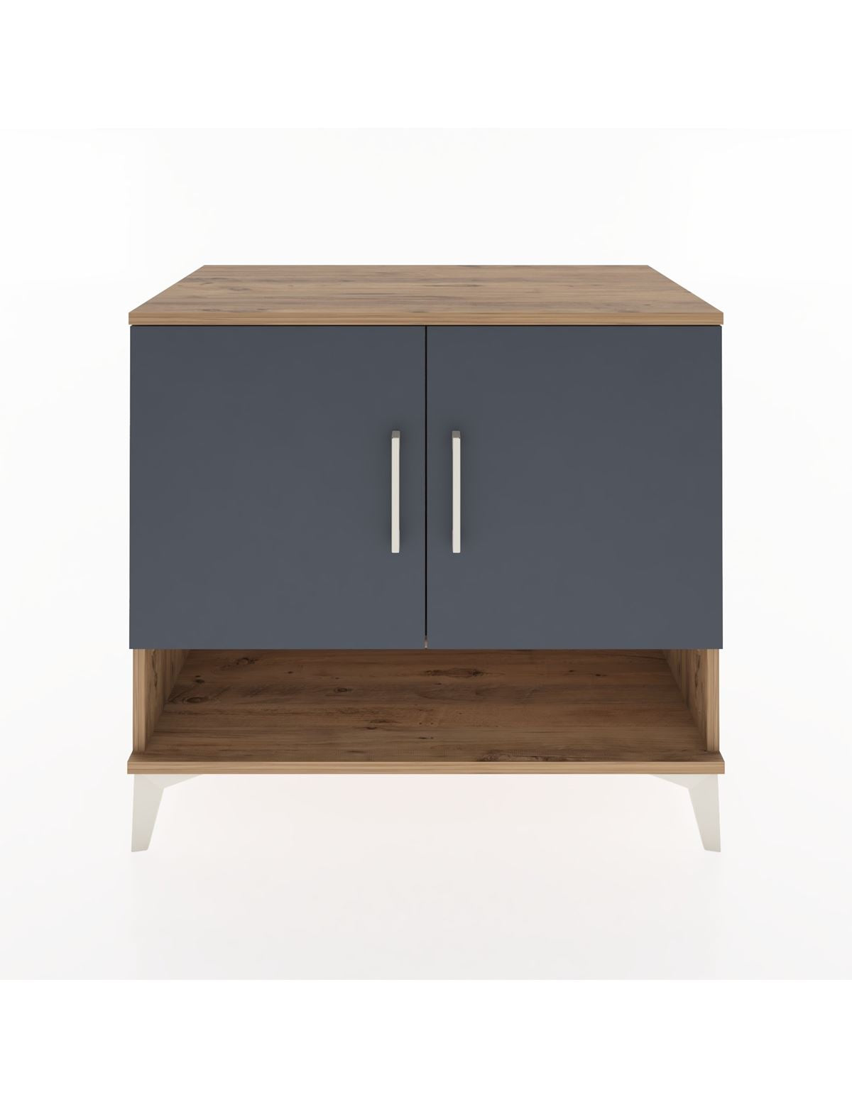 Hyperion Şifonyer Tek Raflı 2 Kapaklı 88x44x80 Çam-Antrasit