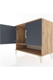Hyperion Şifonyer Tek Raflı 2 Kapaklı 88x44x80 Çam-Antrasit