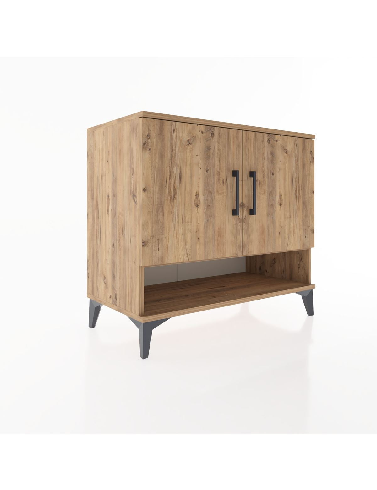 Hyperion Şifonyer Tek Raflı 2 Kapaklı 88x44x80 Çam-Çam