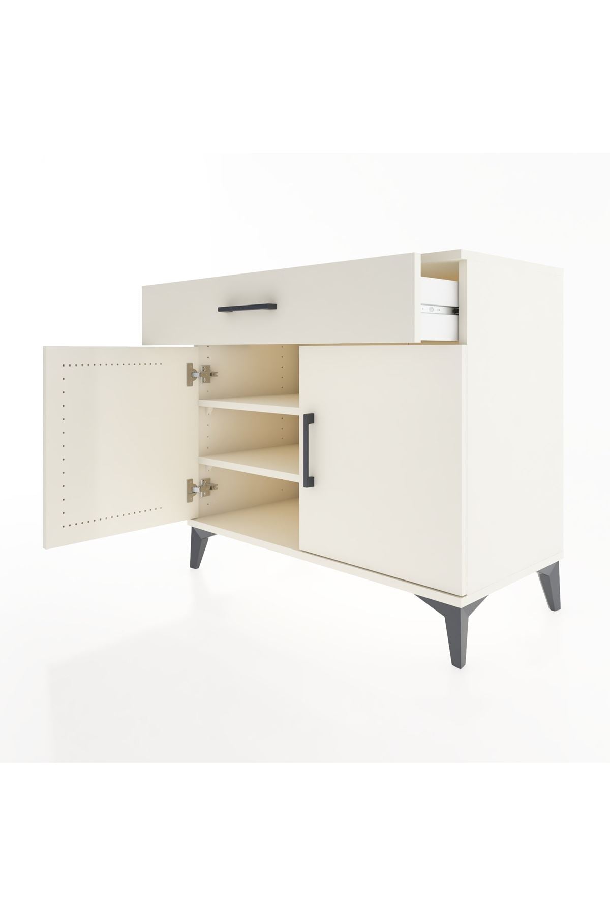 Hyperion Şifonyer 2 Raflı Tek Çekmeceli 2 Kapaklı 88x44x80 Aytaşı-Aytaşı