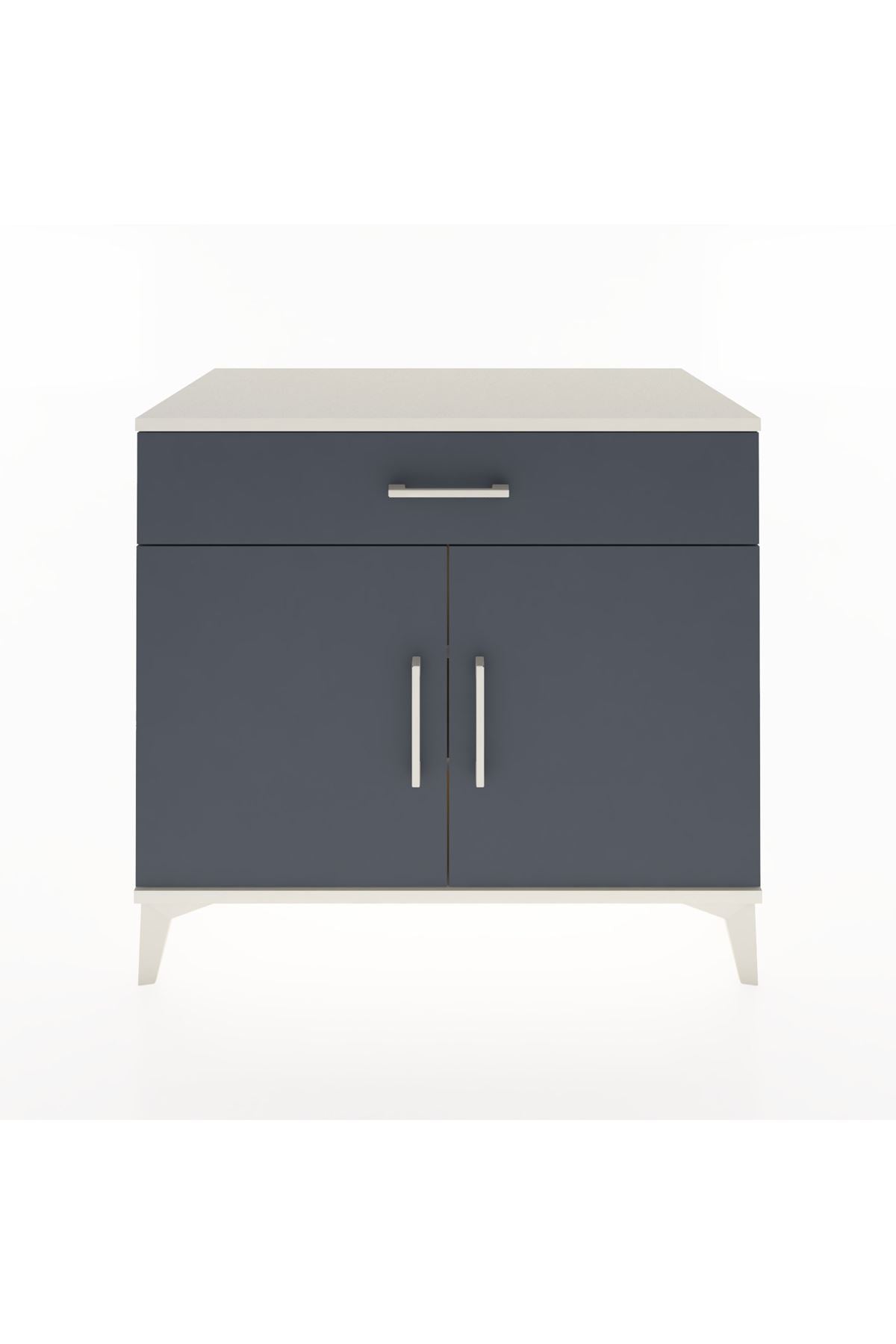 Hyperion Şifonyer 2 Raflı Tek Çekmeceli 2 Kapaklı 88x44x80 Aytaşı-Antrasit