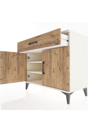 Hyperion Şifonyer 2 Raflı Tek Çekmeceli 2 Kapaklı 88x44x80 Aytaşı-Çam