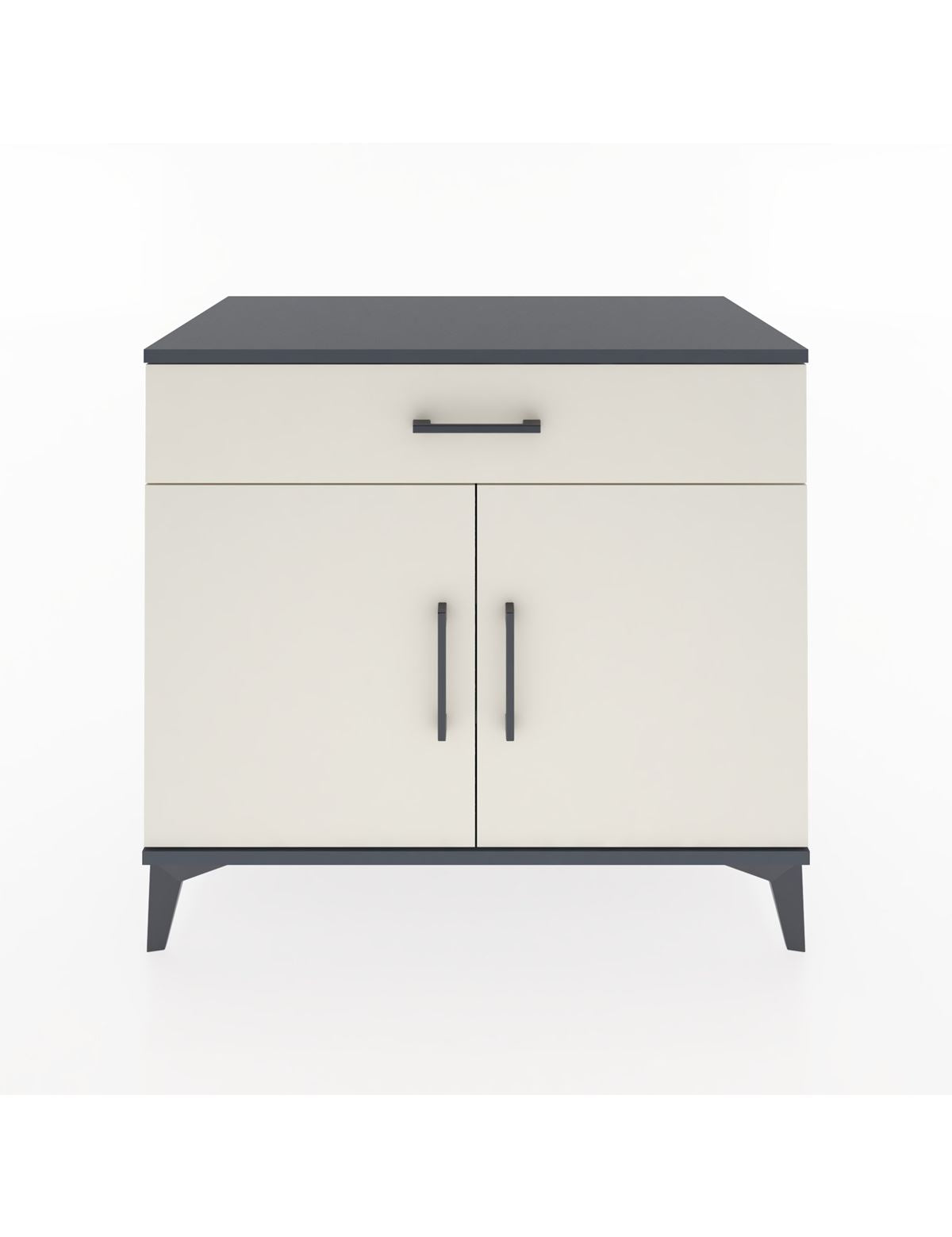 Hyperion Şifonyer 2 Raflı Tek Çekmeceli 2 Kapaklı 88x44x80 Antrasit-Aytaşı