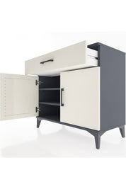 Hyperion Şifonyer 2 Raflı Tek Çekmeceli 2 Kapaklı 88x44x80 Antrasit-Aytaşı