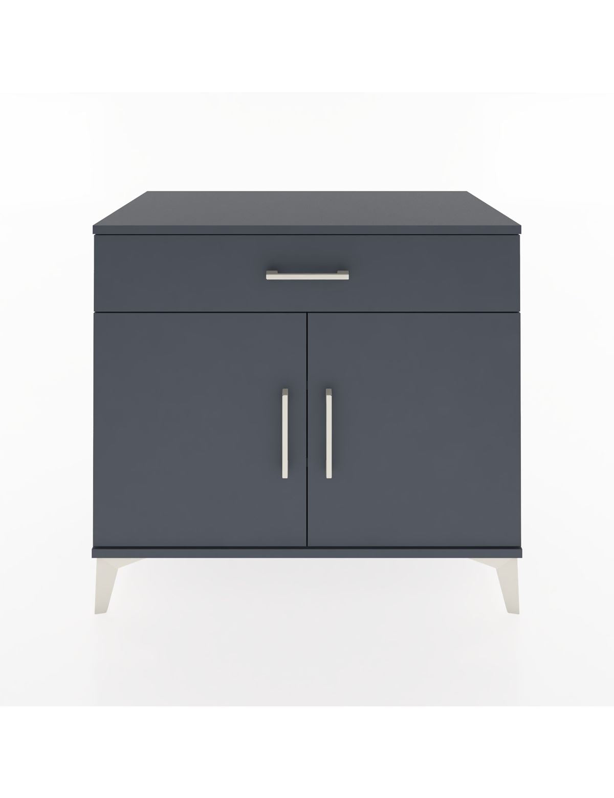 Hyperion Şifonyer 2 Raflı Tek Çekmeceli 2 Kapaklı 88x44x80 Antrasit-Antrasit