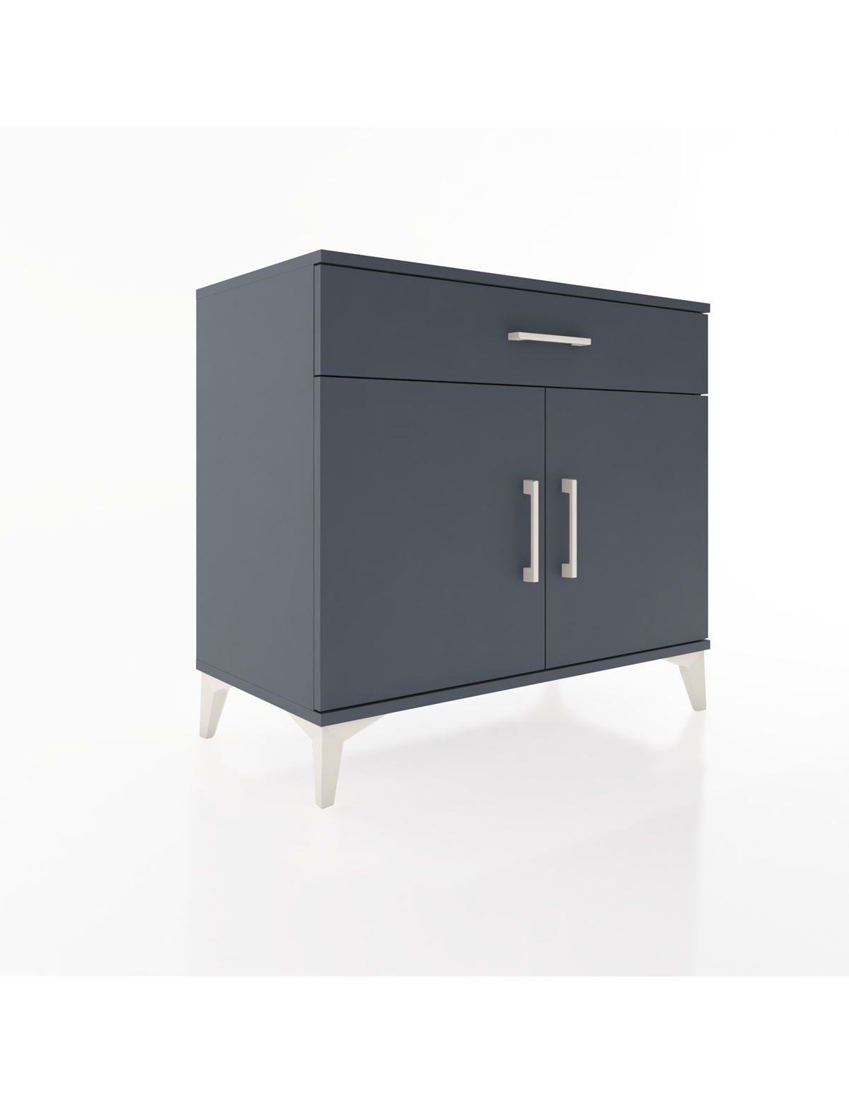 Hyperion Şifonyer 2 Raflı Tek Çekmeceli 2 Kapaklı 88x44x80 Antrasit-Antrasit