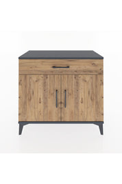 Hyperion Şifonyer 2 Raflı Tek Çekmeceli 2 Kapaklı 88x44x80 Antrasit-Çam