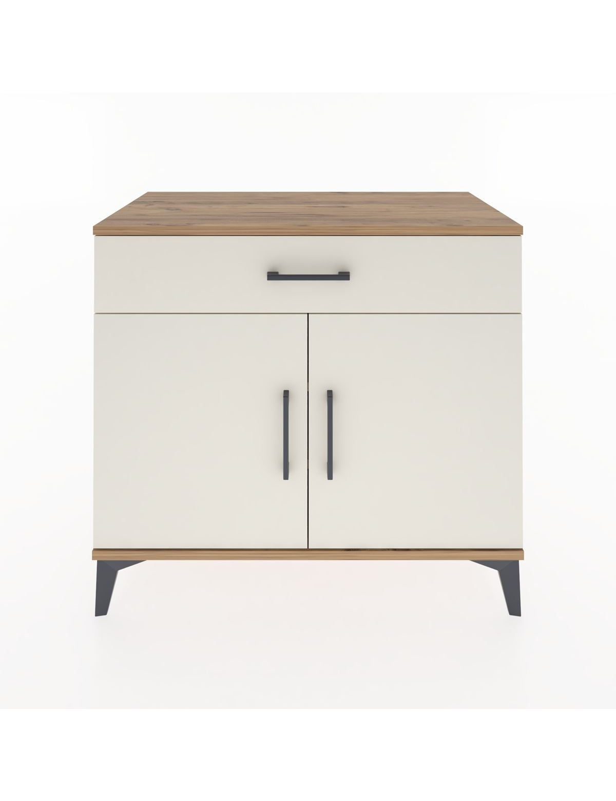 Hyperion Şifonyer 2 Raflı Tek Çekmeceli 2 Kapaklı 88x44x80 Çam-Aytaşı