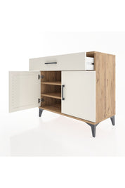 Hyperion Şifonyer 2 Raflı Tek Çekmeceli 2 Kapaklı 88x44x80 Çam-Aytaşı