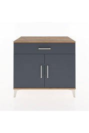 Hyperion Şifonyer 2 Raflı Tek Çekmeceli 2 Kapaklı 88x44x80 Çam-Antrasit