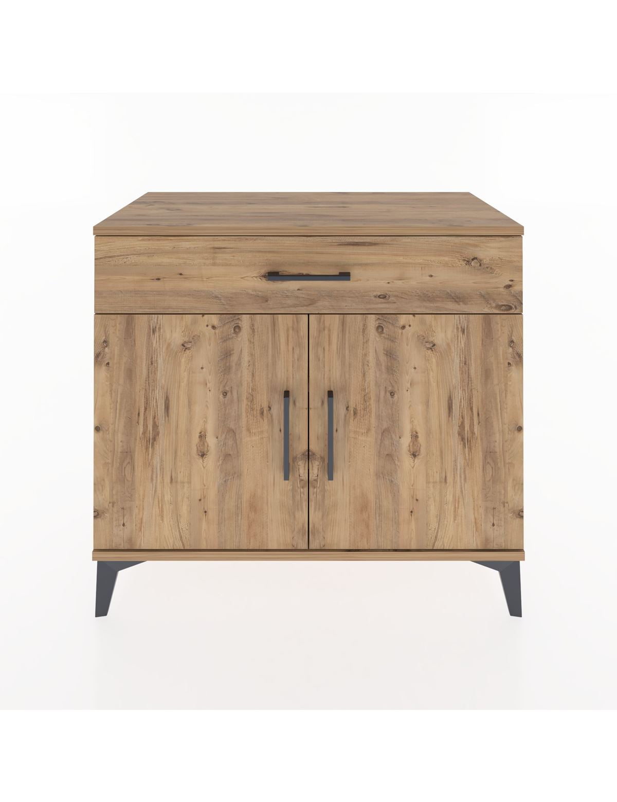 Hyperion Şifonyer 2 Raflı Tek Çekmeceli 2 Kapaklı 88x44x80 Çam-Çam