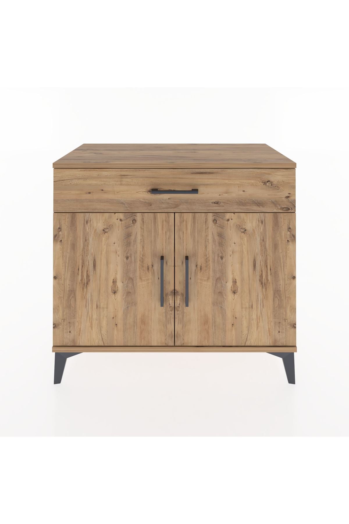 Hyperion Şifonyer 2 Raflı Tek Çekmeceli 2 Kapaklı 88x44x80 Çam-Çam