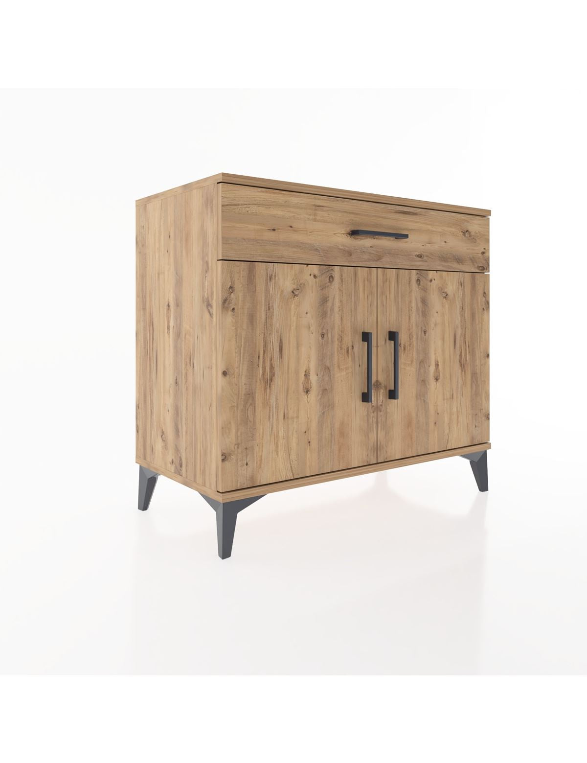 Hyperion Şifonyer 2 Raflı Tek Çekmeceli 2 Kapaklı 88x44x80 Çam-Çam