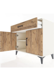 Hyperion Şifonyer Tek Raflı Tek Çekmeceli 2 Kapaklı 88x44x80 Aytaşı-Çam