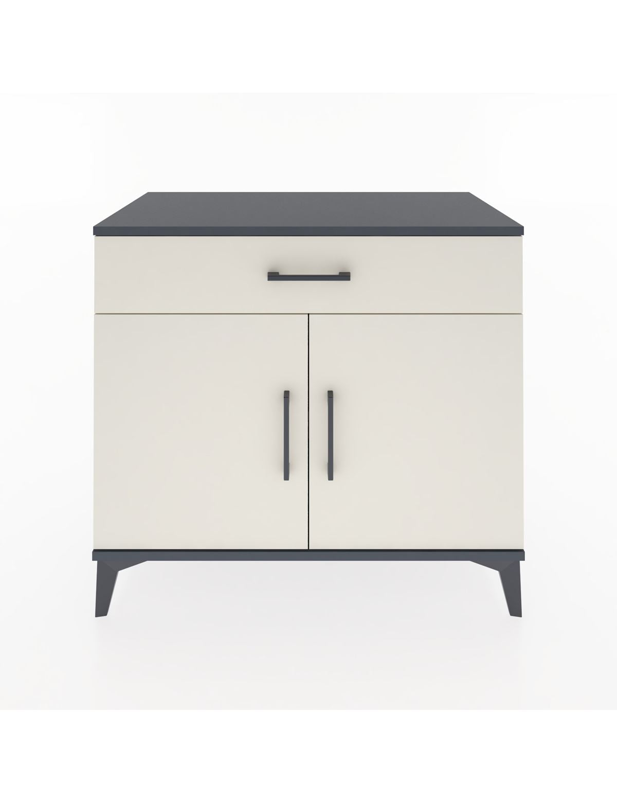 Hyperion Şifonyer Tek Raflı Tek Çekmeceli 2 Kapaklı 88x44x80 Antrasit-Aytaşı