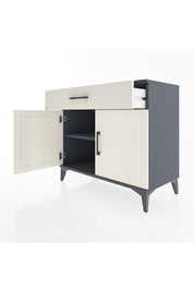 Hyperion Şifonyer Tek Raflı Tek Çekmeceli 2 Kapaklı 88x44x80 Antrasit-Aytaşı