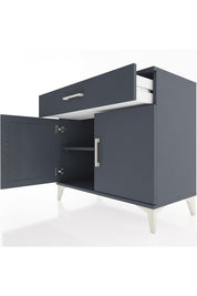 Hyperion Şifonyer Tek Raflı Tek Çekmeceli 2 Kapaklı 88x44x80 Antrasit-Antrasit