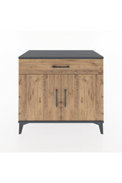 Hyperion Şifonyer Tek Raflı Tek Çekmeceli 2 Kapaklı 88x44x80 Antrasit-Çam