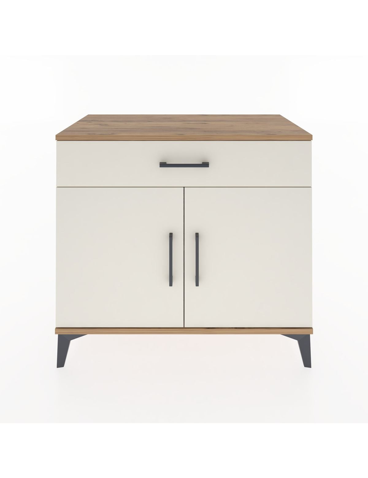 Hyperion Şifonyer Tek Raflı Tek Çekmeceli 2 Kapaklı 88x44x80 Çam-Aytaşı