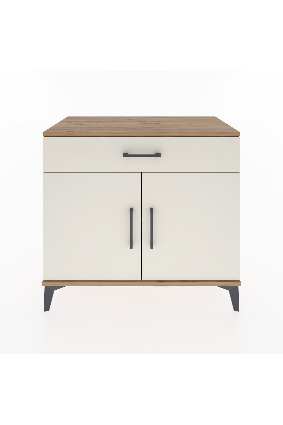 Hyperion Şifonyer Tek Raflı Tek Çekmeceli 2 Kapaklı 88x44x80 Çam-Aytaşı