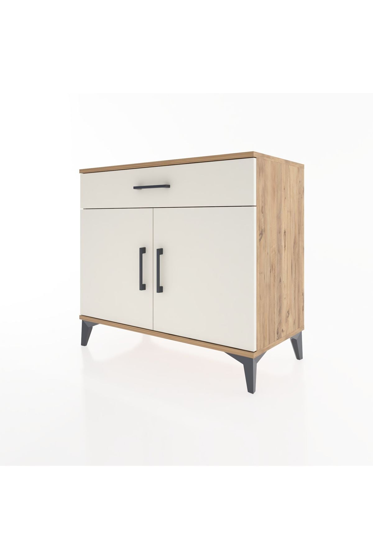 Hyperion Şifonyer Tek Raflı Tek Çekmeceli 2 Kapaklı 88x44x80 Çam-Aytaşı