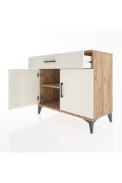 Hyperion Şifonyer Tek Raflı Tek Çekmeceli 2 Kapaklı 88x44x80 Çam-Aytaşı