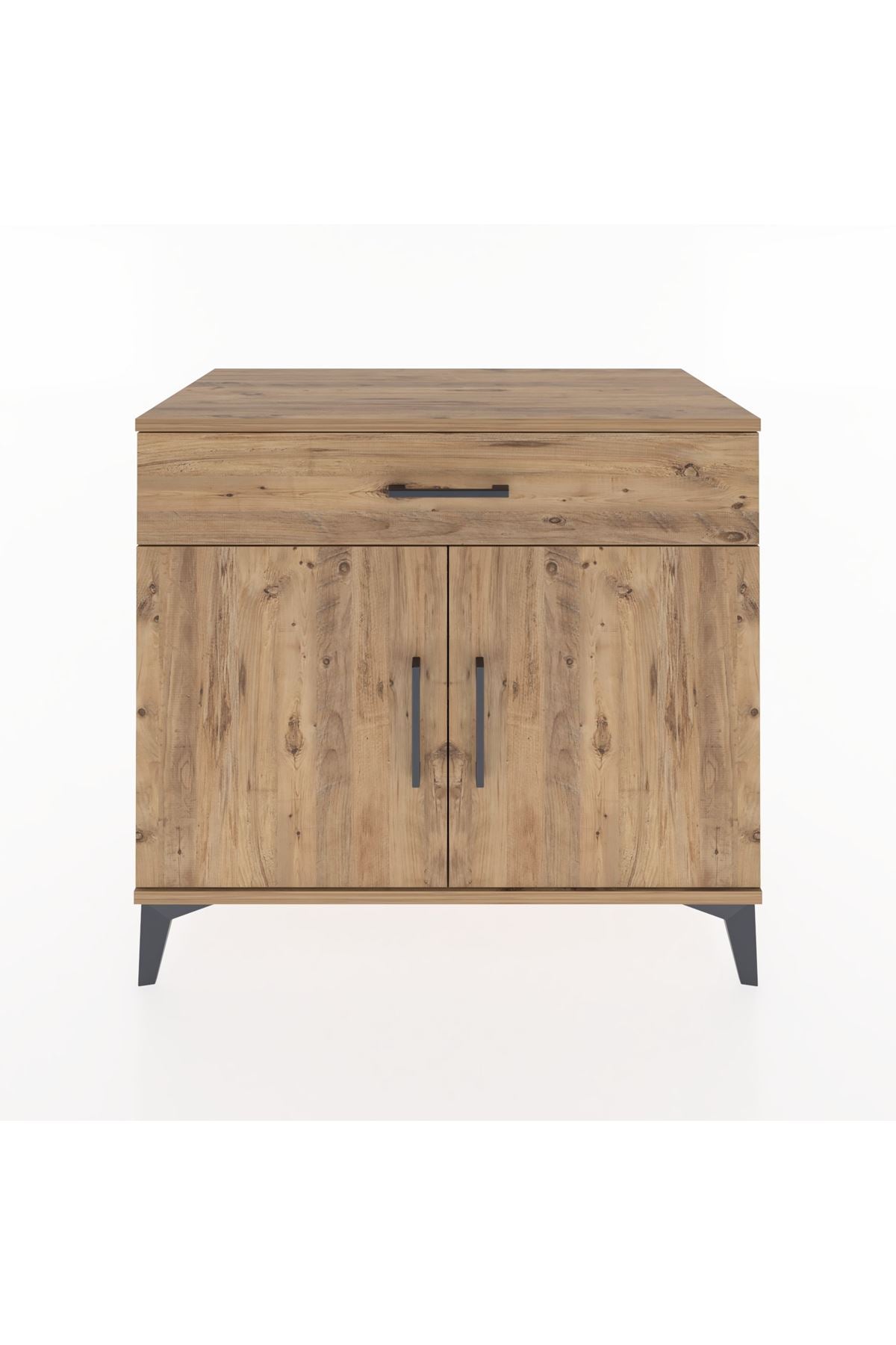 Hyperion Şifonyer Tek Raflı Tek Çekmeceli 2 Kapaklı 88x44x80 Çam-Çam