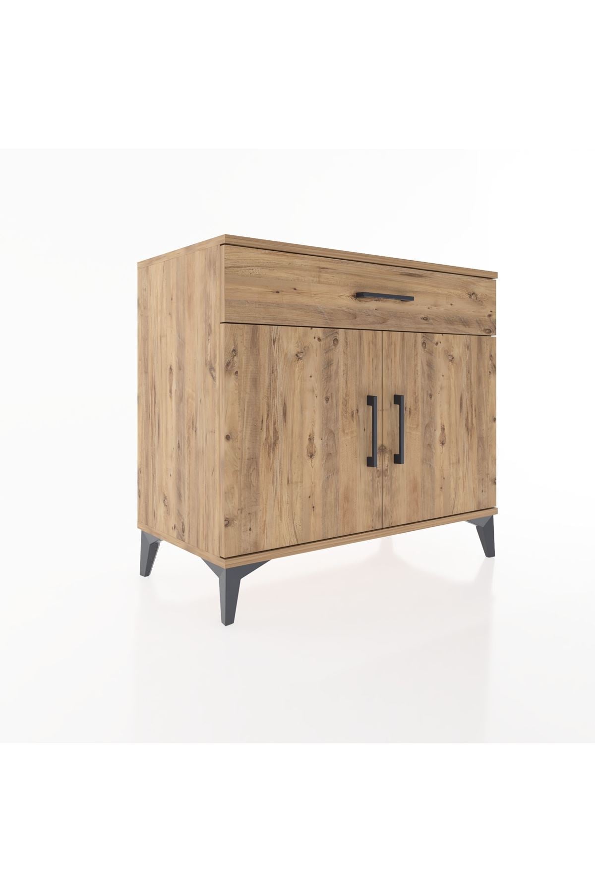 Hyperion Şifonyer Tek Raflı Tek Çekmeceli 2 Kapaklı 88x44x80 Çam-Çam