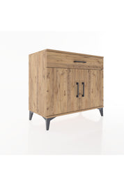 Hyperion Şifonyer Tek Raflı Tek Çekmeceli 2 Kapaklı 88x44x80 Çam-Çam