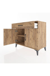 Hyperion Şifonyer Tek Raflı Tek Çekmeceli 2 Kapaklı 88x44x80 Çam-Çam