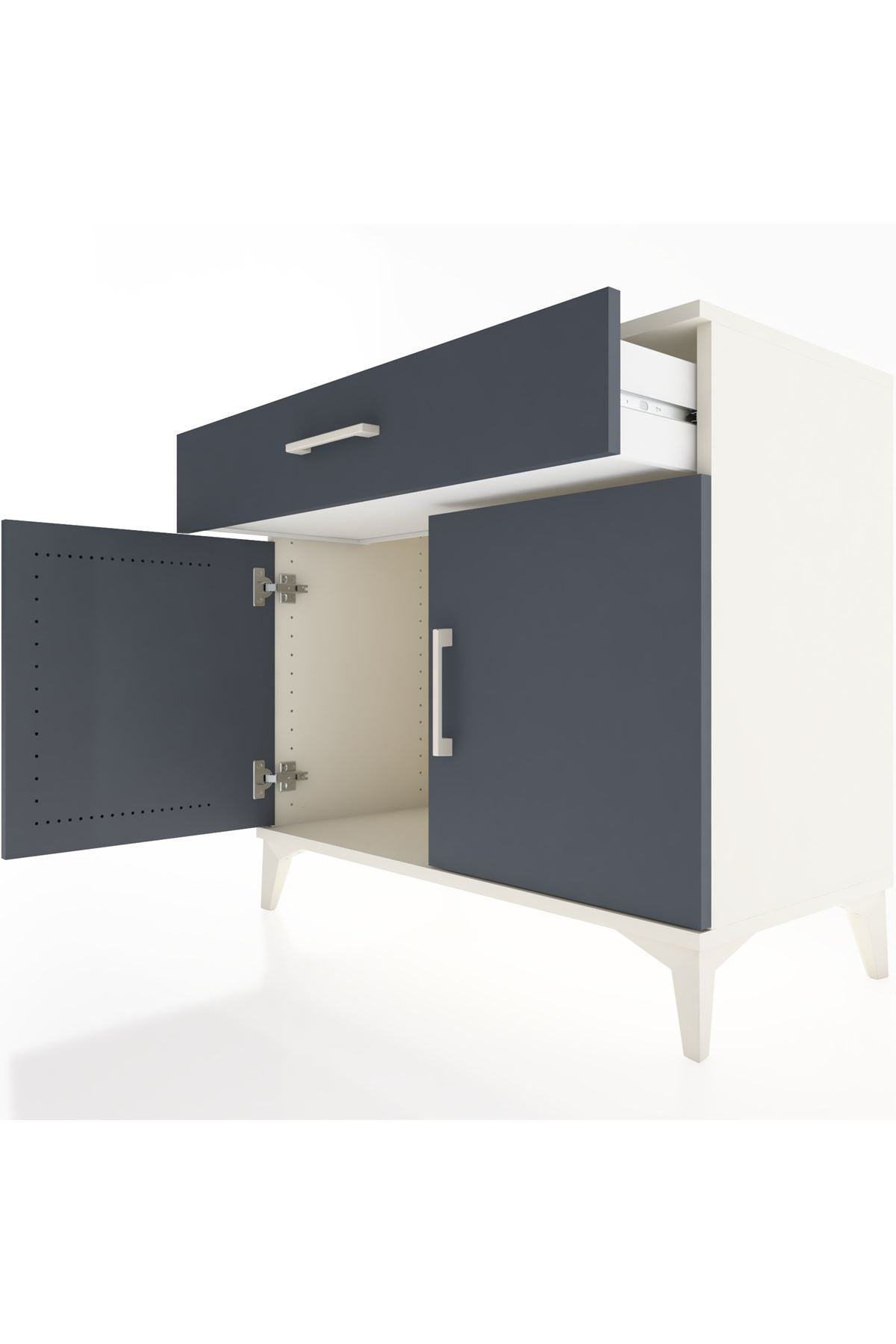 Hyperion Şifonyer Tek Çekmeceli 2 Kapaklı 88x44x80 Aytaşı-Antrasit