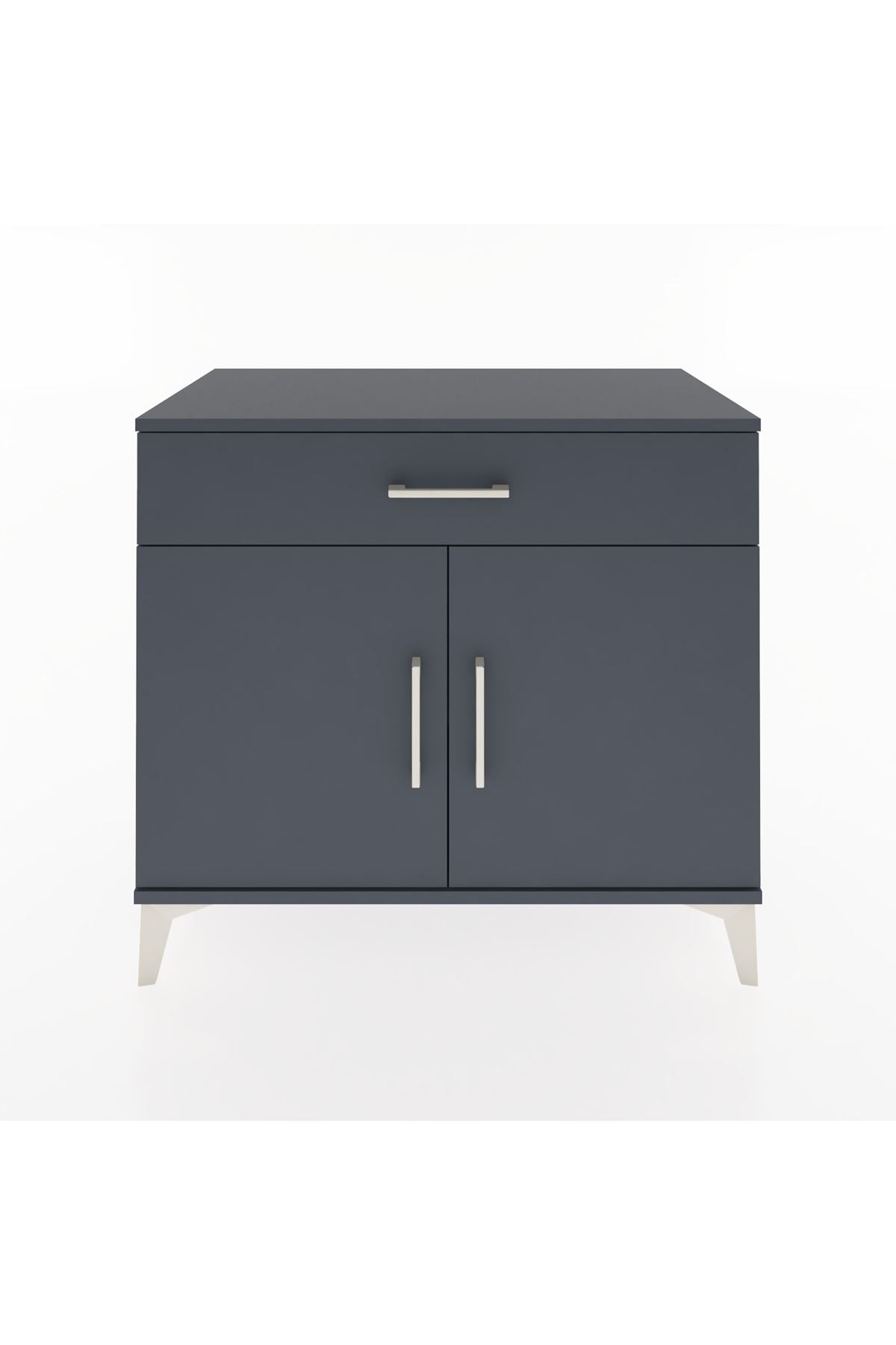 Hyperion Şifonyer Tek Çekmeceli 2 Kapaklı 88x44x80 Antrasit-Antrasit