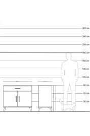 Hyperion Şifonyer Tek Çekmeceli 2 Kapaklı 88x44x80 Antrasit-Antrasit