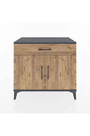 Hyperion Şifonyer Tek Çekmeceli 2 Kapaklı 88x44x80 Antrasit-Çam