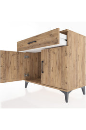 Hyperion Şifonyer Tek Çekmeceli 2 Kapaklı 88x44x80 Çam-Çam