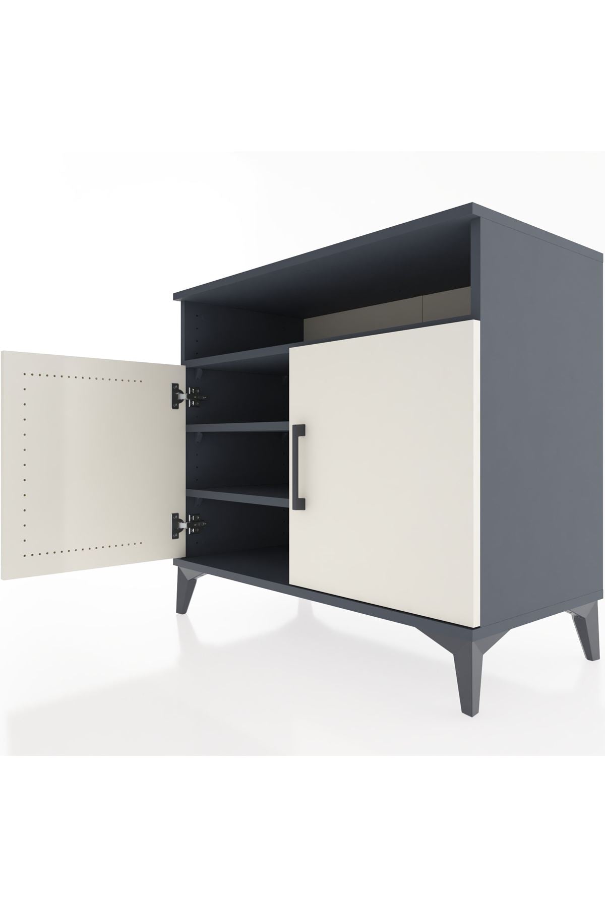 Hyperion Şifonyer 3 Raflı 2 Kapaklı 88x44x80 Antrasit-Aytaşı