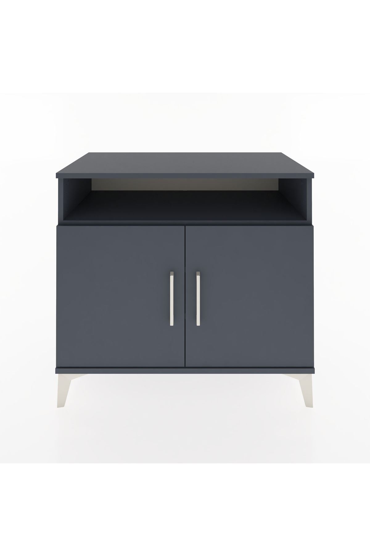 Hyperion Şifonyer 3 Raflı 2 Kapaklı 88x44x80 Antrasit-Antrasit