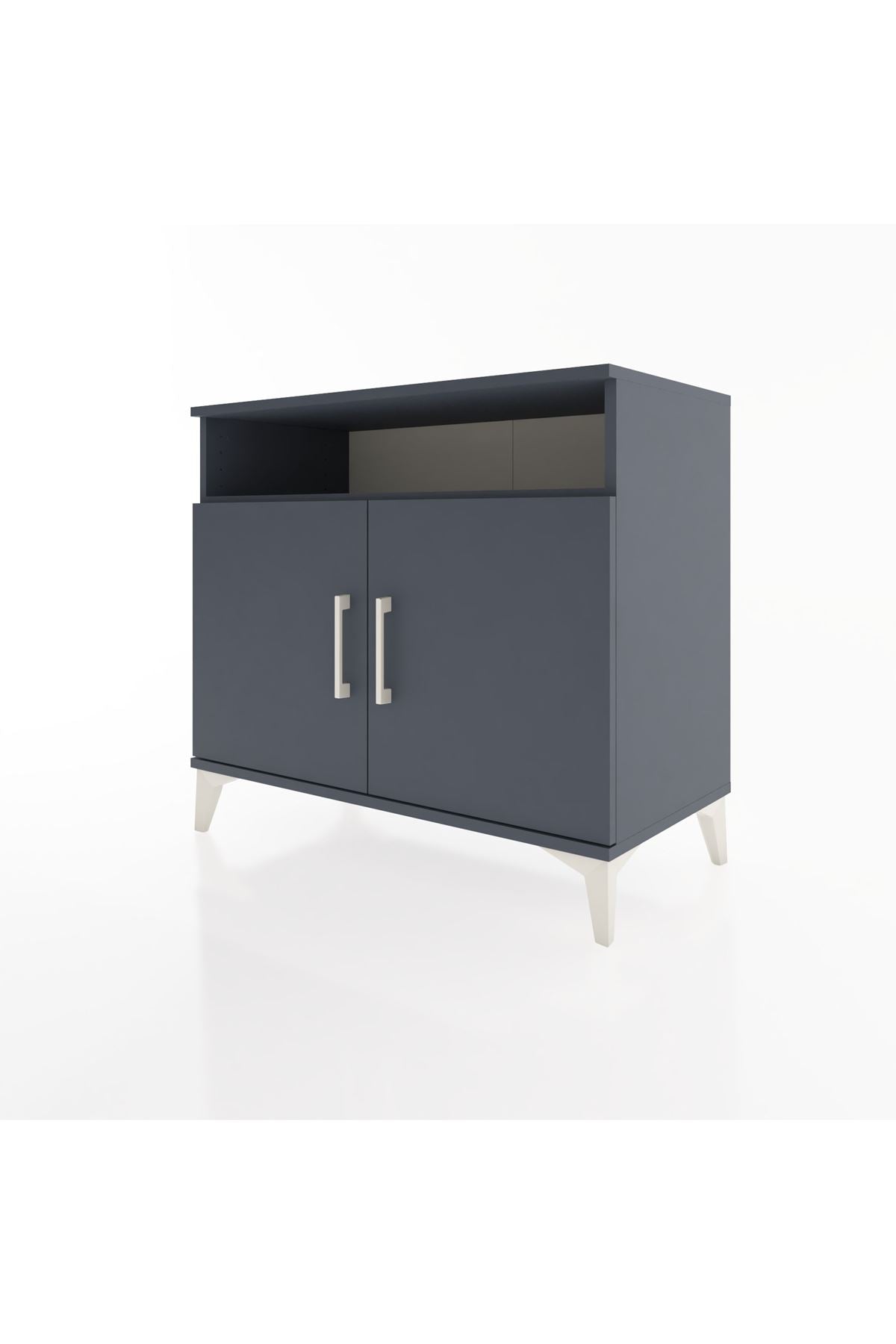 Hyperion Şifonyer 3 Raflı 2 Kapaklı 88x44x80 Antrasit-Antrasit