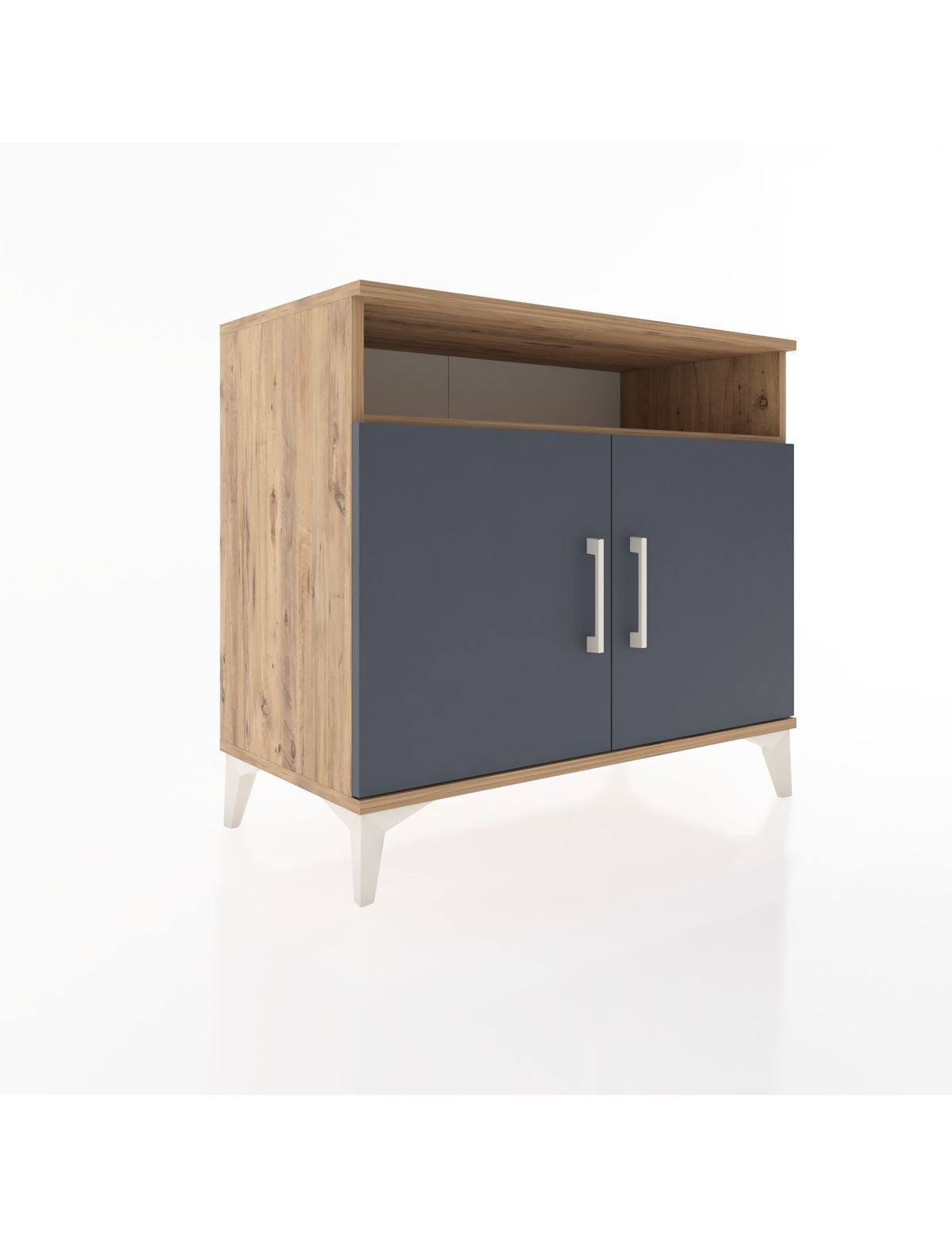 Hyperion Şifonyer 3 Raflı 2 Kapaklı 88x44x80 Çam-Antrasit