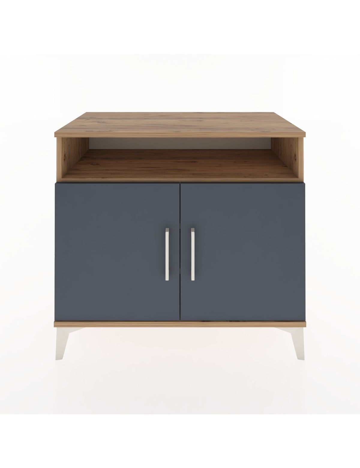 Hyperion Şifonyer 3 Raflı 2 Kapaklı 88x44x80 Çam-Antrasit