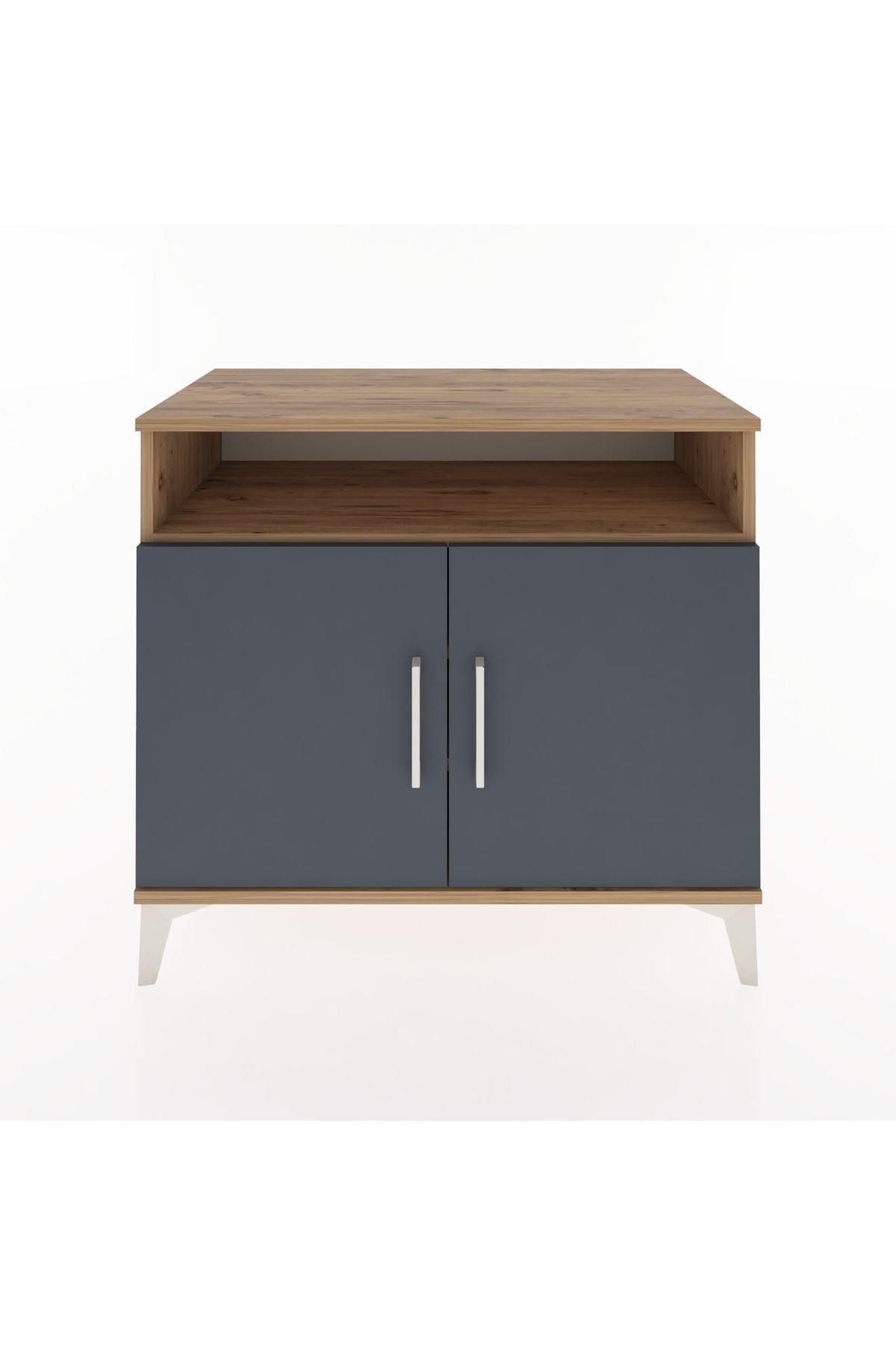 Hyperion Şifonyer 3 Raflı 2 Kapaklı 88x44x80 Çam-Antrasit