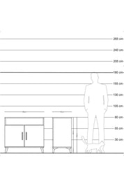 Hyperion Şifonyer 3 Raflı 2 Kapaklı 88x44x80 Çam-Antrasit