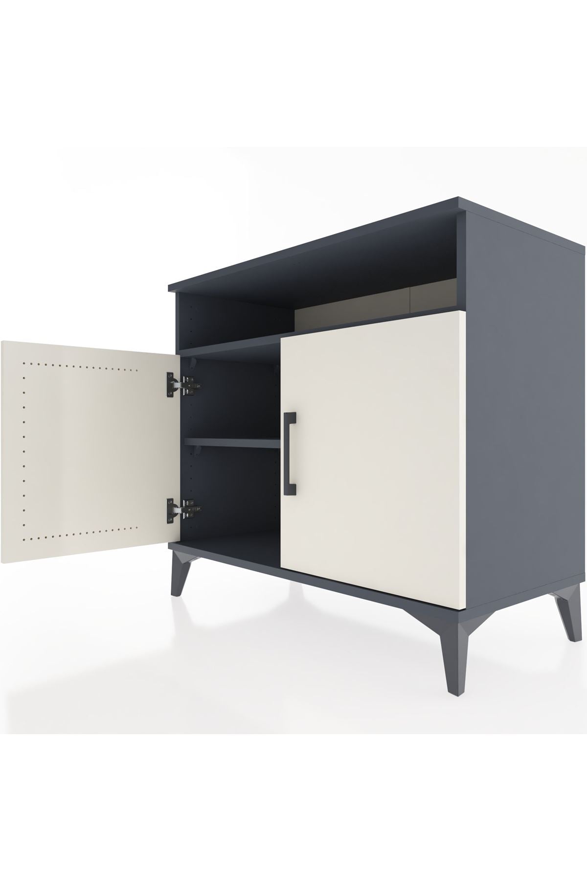 Hyperion Şifonyer 2 Raflı 2 Kapaklı 88x44x80 Antrasit-Aytaşı