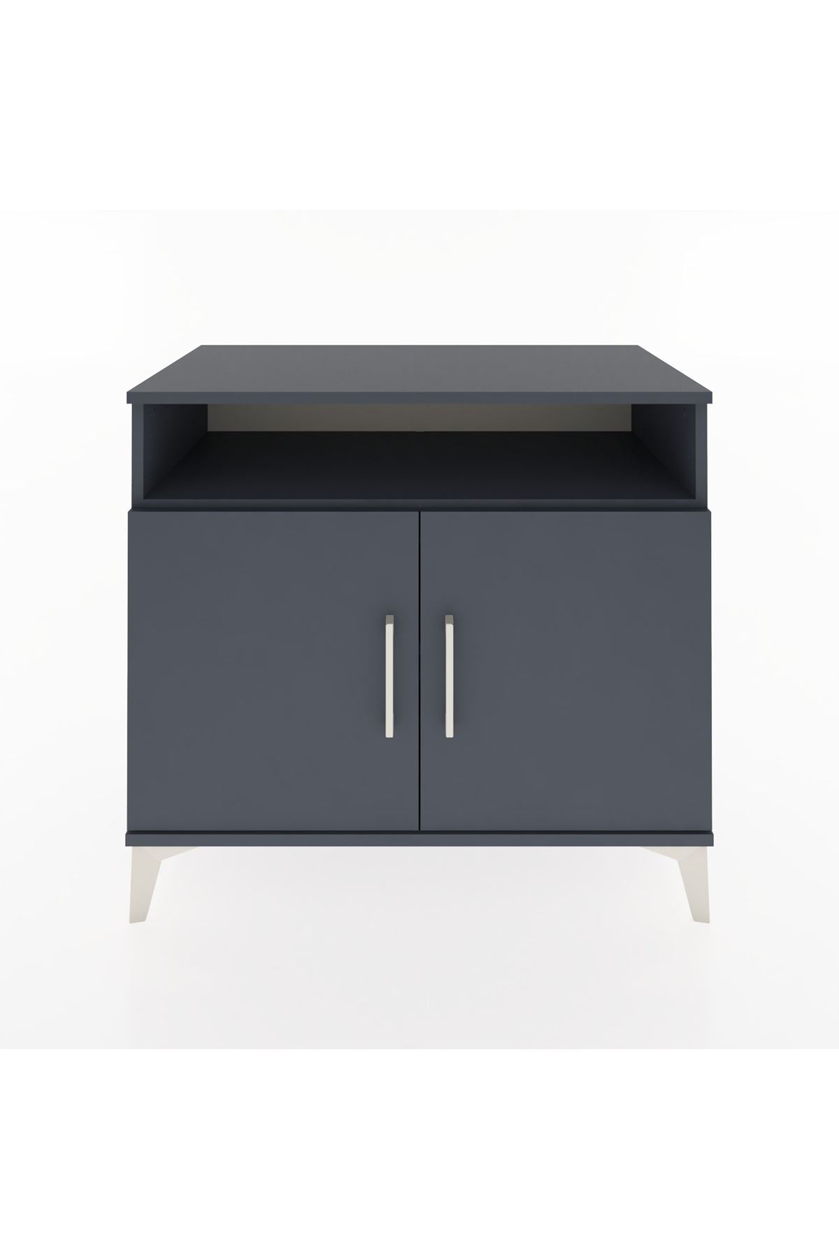 Hyperion Şifonyer 2 Raflı 2 Kapaklı 88x44x80 Antrasit-Antrasit