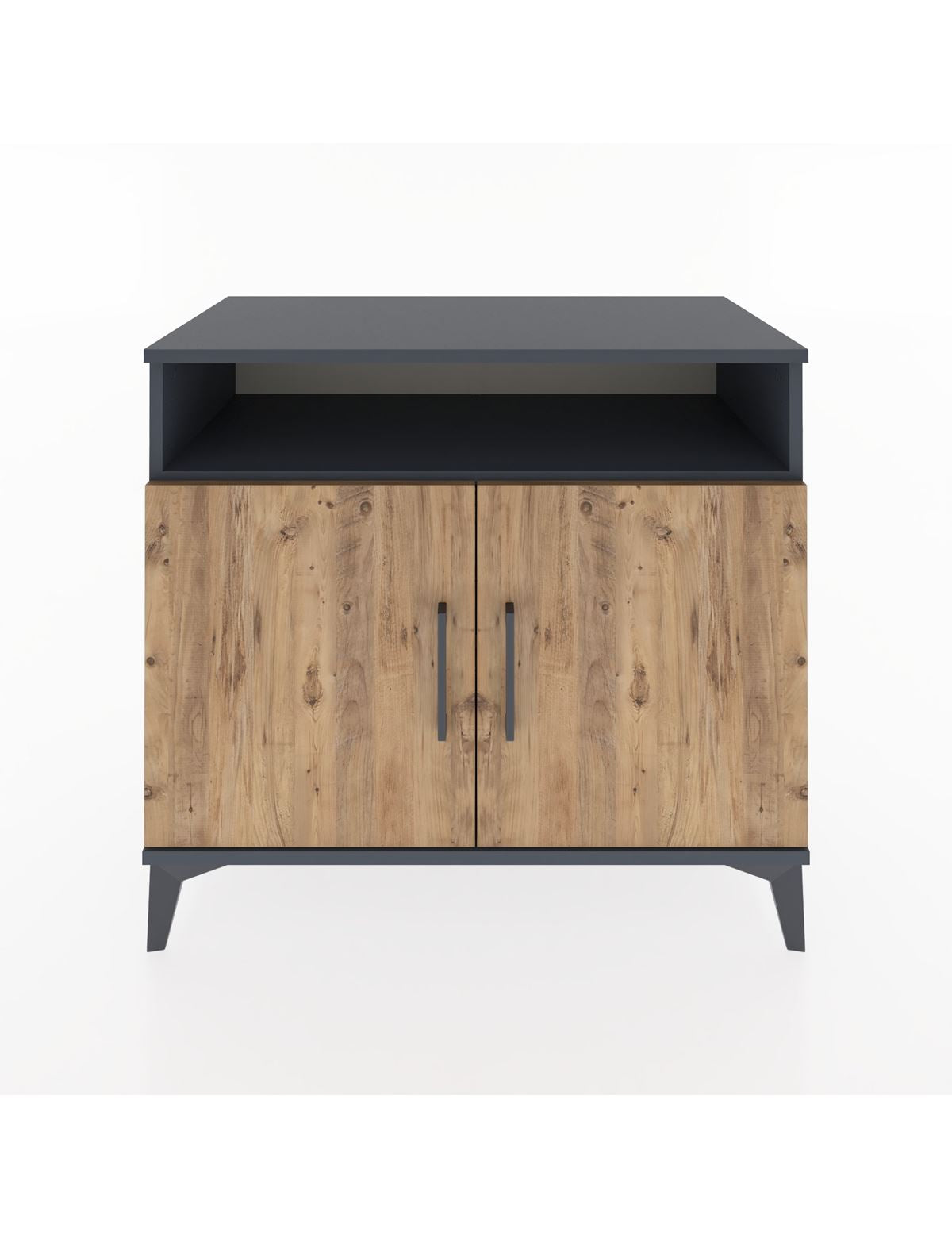 Hyperion Şifonyer 2 Raflı 2 Kapaklı 88x44x80 Antrasit-Çam