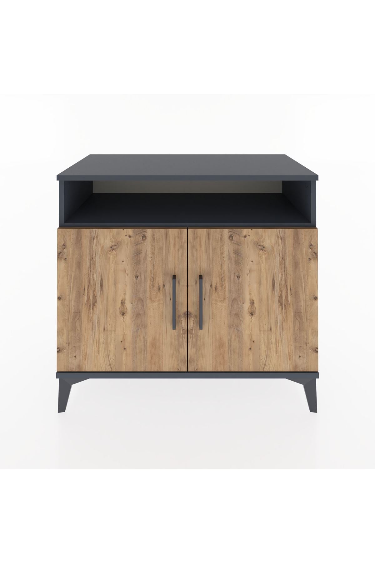 Hyperion Şifonyer 2 Raflı 2 Kapaklı 88x44x80 Antrasit-Çam